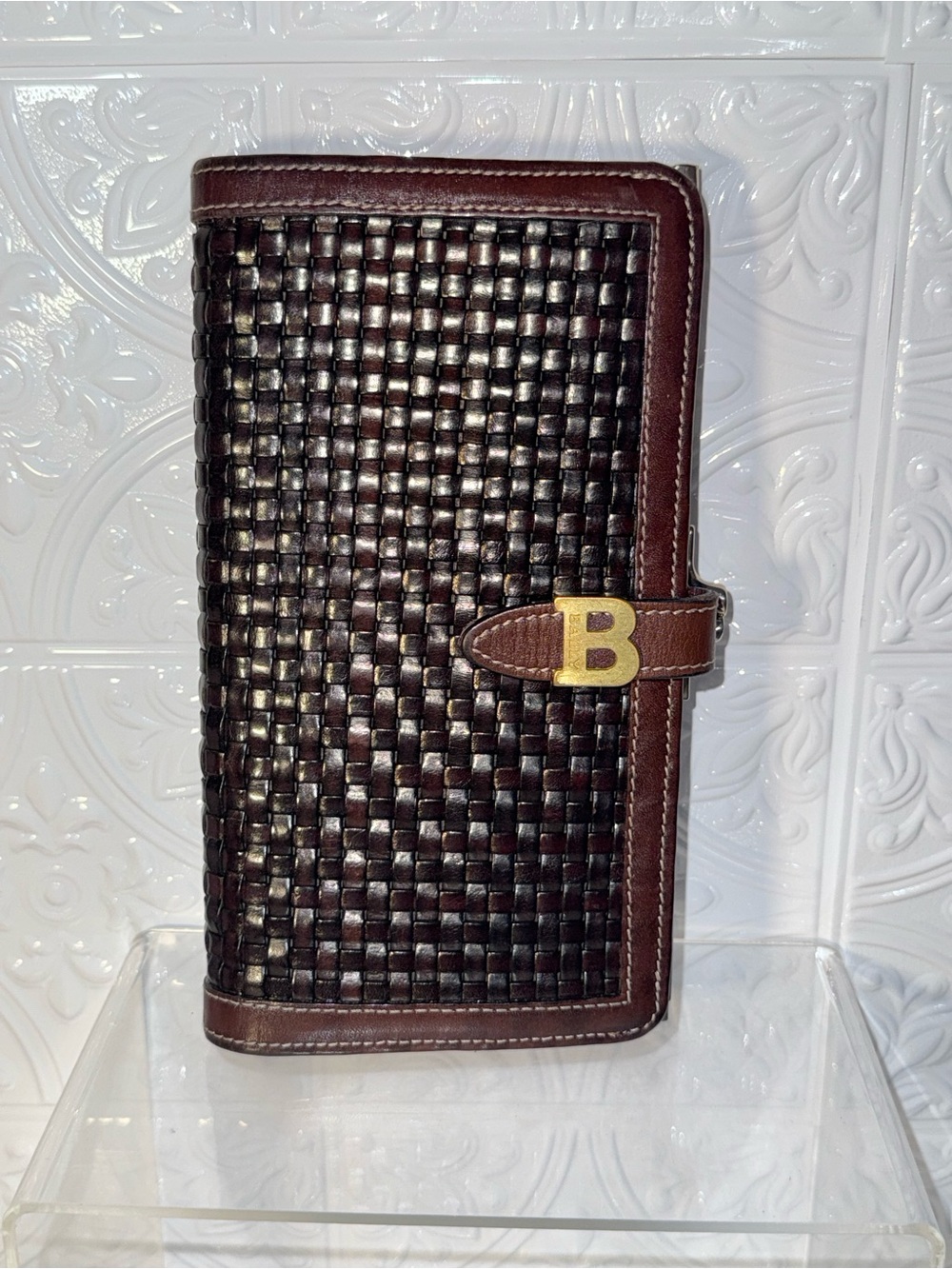 Authentic Bally Vintage Weave Wallet